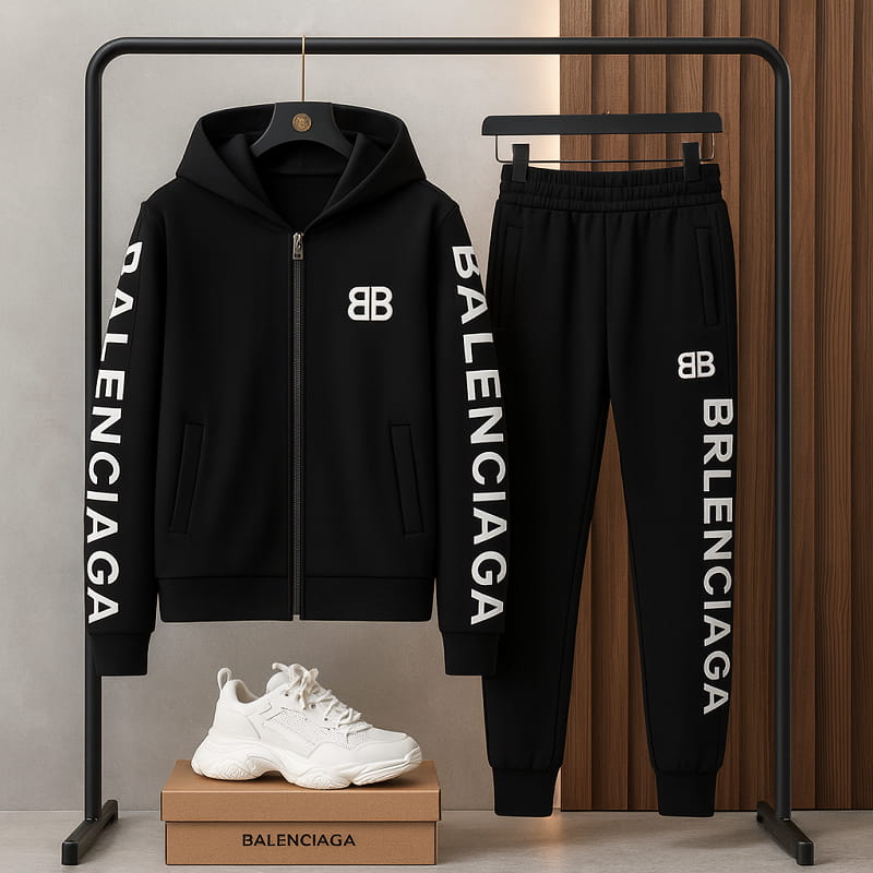 ست سوییشرت شلوار مردانه بالنسیاگا مدل Hami-مشکی